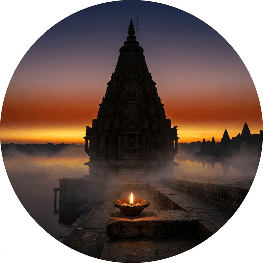 Temple at dawn